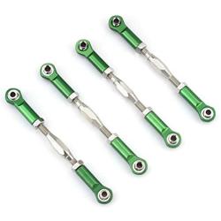 Hosim Front Rear RC Turnbuckles Set, Adjustable 83-97mm Camber Linkage Rod Ends Aluminum for 1/10 Traxxas Slash 4x4 RC Cars Replacement Upgrades Hop up Parts Green 4PCS