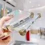 KAPADSON for iPhone X/XS 5.8'' Case,Luxury Clear Shell Crystal Square Metallic Corner Fashion Soft Cover-Laser