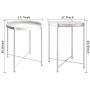 EKNITEY End Table,Folding Metal Side Table Waterproof Small Coffee Table Sofa Side Table with Removable Tray for Living Room Bedroom Balcony and Office (White)