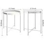 EKNITEY End Table,Folding Metal Side Table Waterproof Small Coffee Table Sofa Side Table with Removable Tray for Living Room Bedroom Balcony and Office (White)