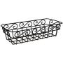 Spectrum Diversified Scroll Basket, Classic Kitchen Design for Breads, Roll, Muffin Pastries & Baked Good Storage, Traditional Style Snack & Food Holder for Serving, Black