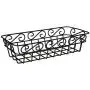 Spectrum Diversified Scroll Basket, Classic Kitchen Design for Breads, Roll, Muffin Pastries & Baked Good Storage, Traditional Style Snack & Food Holder for Serving, Black