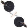 Echogear Black Cable Concealer for Wall Mounted TV - in-Wall Cord Management Kit Hides Low Voltage Wires - Includes 2 Pass Through Grommets, Locking Brackets, and Hole Saw Drill Attachment