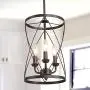 LOG BARN 3-Light Industrial Chandeliers, Vintage Foyer Hanging Lighting Fixture for Dining Room, Living Room, Cylinder Metal Shade, Bronze Finish LOG BARN 3-Light Industrial Chandeliers, Vintage Foyer Hanging Lighting Fixture for Dining Room, Living Room, Cylinder Metal Shade, Bronze Finish
