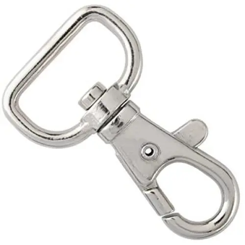 25 Pack- Premium Metal Lobster Claw Clasps - Wide 3/4 Inch D Ring - 360° Swivel Trigger Snap Hooks - Great for DIY Face Mask Lanyards by Specialist ID 25 Pack- Premium Metal Lobster Claw Clasps - Wide 3/4 Inch D Ring - 360° Swivel Trigger Snap Hooks - Great for DIY Face Mask Lanyards by Specialist ID