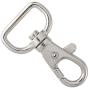 25 Pack- Premium Metal Lobster Claw Clasps - Wide 3/4 Inch D Ring - 360° Swivel Trigger Snap Hooks - Great for DIY Face Mask Lanyards by Specialist ID