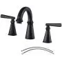Ufaucet Commercial Antique 2 Handle Widespread Oil Rubbed Bronze Bathroom Faucet, 3 Holes 8 Inch Black Bathroom Vanity Lavatory Faucets Ufaucet Commercial Antique 2 Handle Widespread Oil Rubbed Bronze Bathroom Faucet, 3 Holes 8 Inch Black Bathroom Vanity Lavatory Faucets