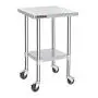 DuraSteel Stainless Steel Work Table 30'' x 18'' x 34'' Height w/ 4 Caster Wheels - Food Prep Commercial Grade Worktable - NSF Certified - Good For Restaurant, Business, Warehouse, Home, Kitchen, Garage DuraSteel Stainless Steel Work Table 30'' x 18'' x 34'' Height w/ 4 Caster Wheels - Food Prep Commercial Grade Worktable - NSF Certified - Good For Restaurant, Business, Warehouse, Home, Kitchen, Garage