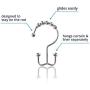 Maytex Shower Curtain Hooks Rust-Resistant Metal Double Roller Glide, Rings for Bathroom, Set of 12, Chrome