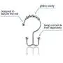 Maytex Shower Curtain Hooks Rust-Resistant Metal Double Roller Glide, Rings for Bathroom, Set of 12, Chrome