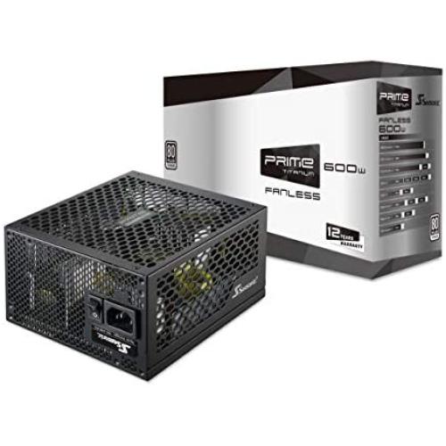 Seasonic PRIME 600 Titanium SSR-600TL 600W 80+ Titanium ATX12V & EPS12V Fanless Super Quiet 12 Year Warranty Power Supply