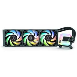 EK 360mm AIO Cooler, D-RGB All-in-One CPU Cooler with EK-Vardar High-Performance PMW Fans, Water Cooling Computer Parts, 120mm Fan, Intel 115X/1200/2066, AMD AM4