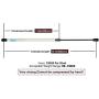 C1608055 19.7 inch 120Lbs Gas Shock Struts for RV Queen Bed Truck Tonneau Cover Camper Shell Shed Window Floor Hatch Door and DIY Heavy Duty Lid Door, Set of 2 Cream White.