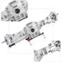VGEBY Front Axle, Metal CNC Remote Control Front Axle RC Model Crawler Car Parts Fit for Scx10 II 90046 90047 1/10 Crawler RC Car Accessory(Silver)