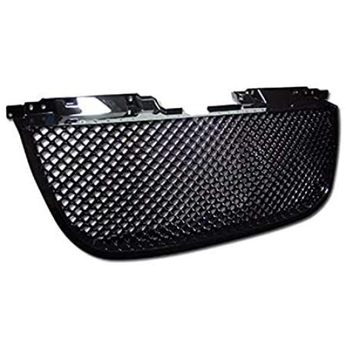 R&L Racing Black Finished Front Grill Sport Mesh Hood Bumper Grille Cover Compatible With 2007-2012 for GMC Yukon/Yukon XL/Yukon Denali/Yukon XL Denali