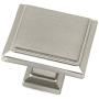 Kingsman Roma Series 1-1/4 in. (32mm) Square Soild Zinc Alloy Cabinet Knob (10, Brushed Nickel)