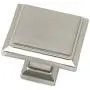 Kingsman Roma Series 1-1/4 in. (32mm) Square Soild Zinc Alloy Cabinet Knob (10, Brushed Nickel)