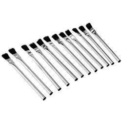 Universal Tool Acid Brush Set 6 Inch Metal Handle Apply Glues Hard Bristle 12pc