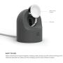 elago W2 Charger Stand Compatible with Apple Watch Series 6/SE/5/4/3/2/1 (44mm, 42mm, 40mm, 38mm), Durable Silicone, Compatible with Nightstand Mode (Dark Grey)