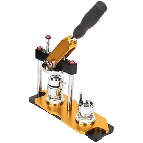 Rotate Button Maker, 1.26'' 32mm Button Badge Maker Pins Punch Press Machine Aluminum Frame 100pcs Free Button Parts Punch Press Machine for DIY Badges Rotate Button Maker, 1.26'' 32mm Button Badge Maker Pins Punch Press Machine Aluminum Frame 100pcs Free Button Parts Punch Press Machine for DIY Badges