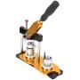 Rotate Button Maker, 1.26'' 32mm Button Badge Maker Pins Punch Press Machine Aluminum Frame 100pcs Free Button Parts Punch Press Machine for DIY Badges