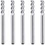 SpeTool 1/8 End Mills for Aluminum 3 Flutes CNC Spiral Router Bits for Aluminum Cut Non-Ferrous Metal Upcut 1.5 inches Long 5 Pieces