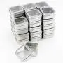 Square Metal Tins with Window Lids by Celebrate It, 30ct. Square Metal Tins with Window Lids by Celebrate It, 30ct.