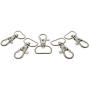 25 Pack- Premium Metal Lobster Claw Clasps - Wide 3/4 Inch D Ring - 360° Swivel Trigger Snap Hooks - Great for DIY Face Mask Lanyards by Specialist ID