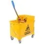 TryE 5 Gallon Yellow Mop Bucket with Wringer 21Qt Plastic Combo Bucket with Metal Handle and Wheels for Cleaning Floor TryE 5 Gallon Yellow Mop Bucket with Wringer 21Qt Plastic Combo Bucket with Metal Handle and Wheels for Cleaning Floor