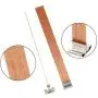 BENBO 100 Pieces Smokeless 5.1 X 0.5 Inch Wood Natural Candle Wicks with Iron Stand Candle Cores for DIY Candle Making Craft