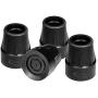 Carex Quad Cane Tips, Black, 5/8'', 0.02 Pound
