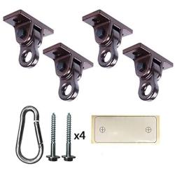 ABUSA Heavy Duty Bronze Swing Hangers Screws Bolts Included Over 5000 lb Capacity Playground Porch Yoga Seat Trapeze Wooden Sets Indoor Outdoor (4 Pack)