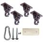 ABUSA Heavy Duty Bronze Swing Hangers Screws Bolts Included Over 5000 lb Capacity Playground Porch Yoga Seat Trapeze Wooden Sets Indoor Outdoor (4 Pack)