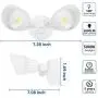 CINOTON 30W LED Flood Light Outdoor, Adjustable Dual-Head Security Light, IP65 Waterproof, 2600 Lumens, 5000K Daylight, Full Metal Design Flood Light, Switch Controlled(No Photocell)