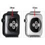 Spring Bar Watch strap connector Stainless Steel Adapter Replaceable Metal Connection Adapter Connection Watch Strap with Replacement Tool Compatible with Apple Watch Band 42mm 44mm（Silver-4 Pair）