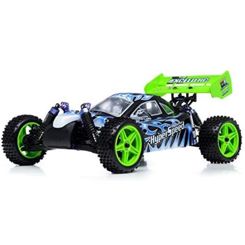 1/10 2.4Ghz Exceed RC Hyper Speed Beginner Version .18 Engine Nitro Powered Off Road Buggy Fire BlackSTARTER KIT Required