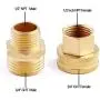 Litorange (4 Pack Industrial Metal Brass Garden Hose to Hose Fitting Connect, Green Thumb Quick Swivel Connector Adapter,Double Female Thread Size 3/4'' x 1/2'' NPT Pipe