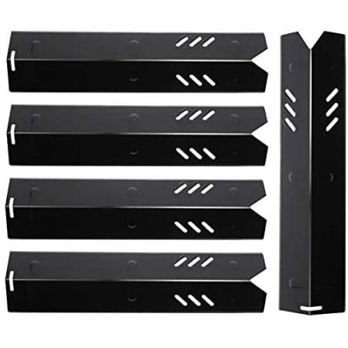BBQ funland Replacement Part for Uniflame GBC1059WB, Backyard BY13-101-001-13, DynaGlo, Better Home&Garden Grill, 15 inch Porcelain Steel Heat Plate Shield Tent Flame Tamer Burner Cover, 5-Pack