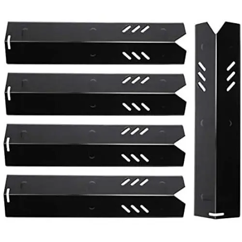 BBQ funland Replacement Part for Uniflame GBC1059WB, Backyard BY13-101-001-13, DynaGlo, Better Home&Garden Grill, 15 inch Porcelain Steel Heat Plate Shield Tent Flame Tamer Burner Cover, 5-Pack