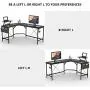 Cubiker Modern L-Shaped Computer Office Desk, Corner Gaming Desk with Monitor Stand, Home Office Study Writing Table Workstation for Small Spaces Cubiker Modern L-Shaped Computer Office Desk, Corner Gaming Desk with Monitor Stand, Home Office Study Writing Table Workstation for Small Spaces