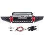 YU-NIYUT Metal Front Bumper with LED Lights for SCX10 TRX4 90046 1/10 RC Crawler Car Upgrade Modified Accessories Spare Parts, Modification Fun and Professional Choice for RC Lovers
