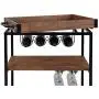 CHARAVECTOR Bar Cart Kitchen Bar&Serving Cart for Home with 3 -Tier Storage Shelves Kitchen Island Cart,Metal Wine Rack Storage and Glass Bottle Holder CHARAVECTOR Bar Cart Kitchen Bar&Serving Cart for Home with 3 -Tier Storage Shelves Kitchen Island Cart,Metal Wine Rack Storage and Glass Bottle Holder