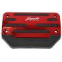 X AUTOHAUX 2pcs Metal Car Accelerator Brake Foot Pad Nonslip Pedals Treadle Cover Red Black