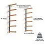 Bora Wood Organizer and Lumber Storage Metal Rack with 6-Level Wall Mount – Indoor and Outdoor Use, In Orange | PBR-001 Bora Wood Organizer and Lumber Storage Metal Rack with 6-Level Wall Mount – Indoor and Outdoor Use, In Orange | PBR-001