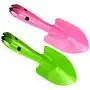 Annymall Metal Garden Mini Round Shovel Set, Flower Soil Planting Digging Transplanting Miniature Planting Succulent Indoor Outdoor Care Tools - Best Gardening Gift for Teens, Women, Men (4 Pieces)