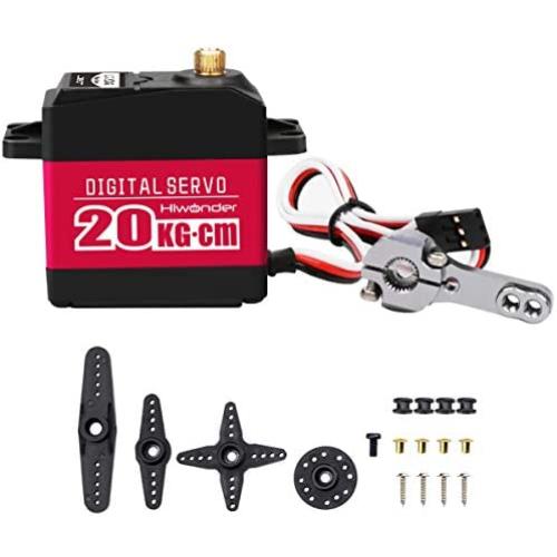 20KG Digital Servo Full Metal Gear High Torque, Aluminium Case for Robot DIY (Control Angle 180)