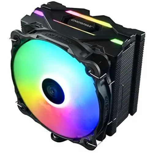 Enermax ETS-F40 Addressable RGB CPU Air Cooler, AMD AM4/Intel LGA 1200/1151, 4 Direct Contact Heat Pipes, 140mm PWM Fan, 200W+ TDP, 5V 3-PIN ARGB, Black (ETS-F40-BK-ARGB) Enermax ETS-F40 Addressable RGB CPU Air Cooler, AMD AM4/Intel LGA 1200/1151, 4 Direct Contact Heat Pipes, 140mm PWM Fan, 200W+ TDP, 5V 3-PIN ARGB, Black (ETS-F40-BK-ARGB)