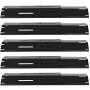 DcYourHome Universal Adjustable Porcelain Steel Heat Plate Shield, Grill Replacement Parts, Heat Tent, Burner Cover,Flavorizer Bar Flame Tamer for Gas Grill, Extends from 11.75'' up to 21'' L （5 Pack）