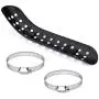 Cobella Universal Motorcycle Exhaust Heat Shield Black Metal Heel Guard Exhaust Muffler Pipe Cover for Automotive, Motorcycle Motorbike