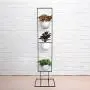 Indoor Metal Vertical Plant Stand with 3 White Ceramic Pots, Iron Flower Pot Holder Rack, Outdoor Decor, Potted Steel Planter Garden Container Display, 23 Bees Indoor Metal Vertical Plant Stand with 3 White Ceramic Pots, Iron Flower Pot Holder Rack, Outdoor Decor, Potted Steel Planter Garden Container Display, 23 Bees